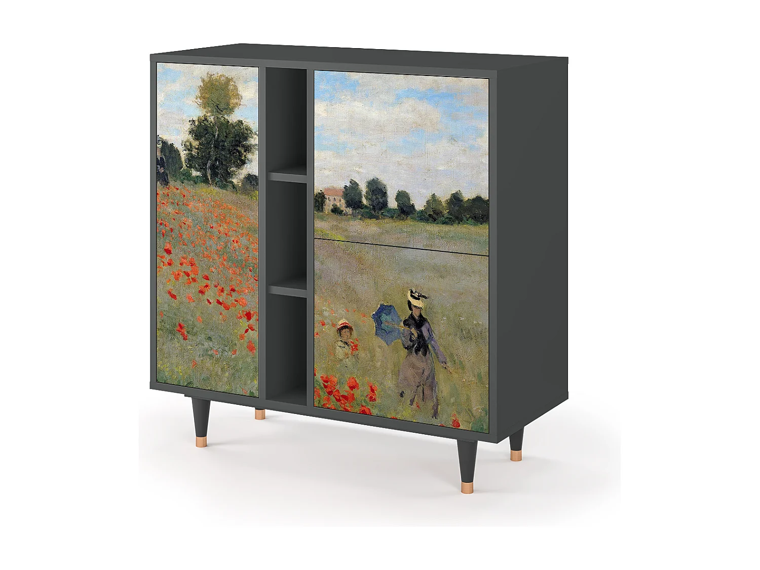 Sideboard - 94х96х41 cm - BS5 - The Poppy Field   , Anthrazit