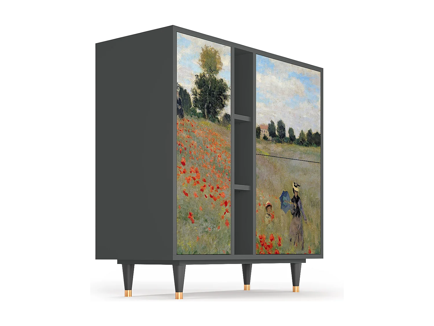Sideboard - 94х96х41 cm - BS5 - The Poppy Field   , Anthrazit