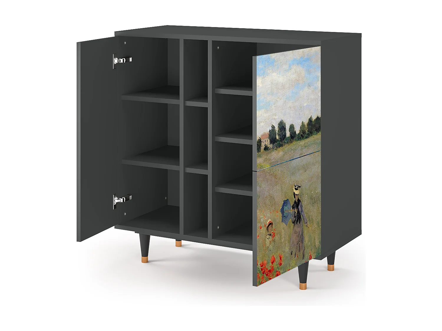 Sideboard - 94х96х41 cm - BS5 - The Poppy Field   , Anthrazit