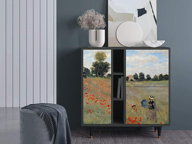 Sideboard - 94х96х41 cm - BS5 - The Poppy Field   , Anthrazit