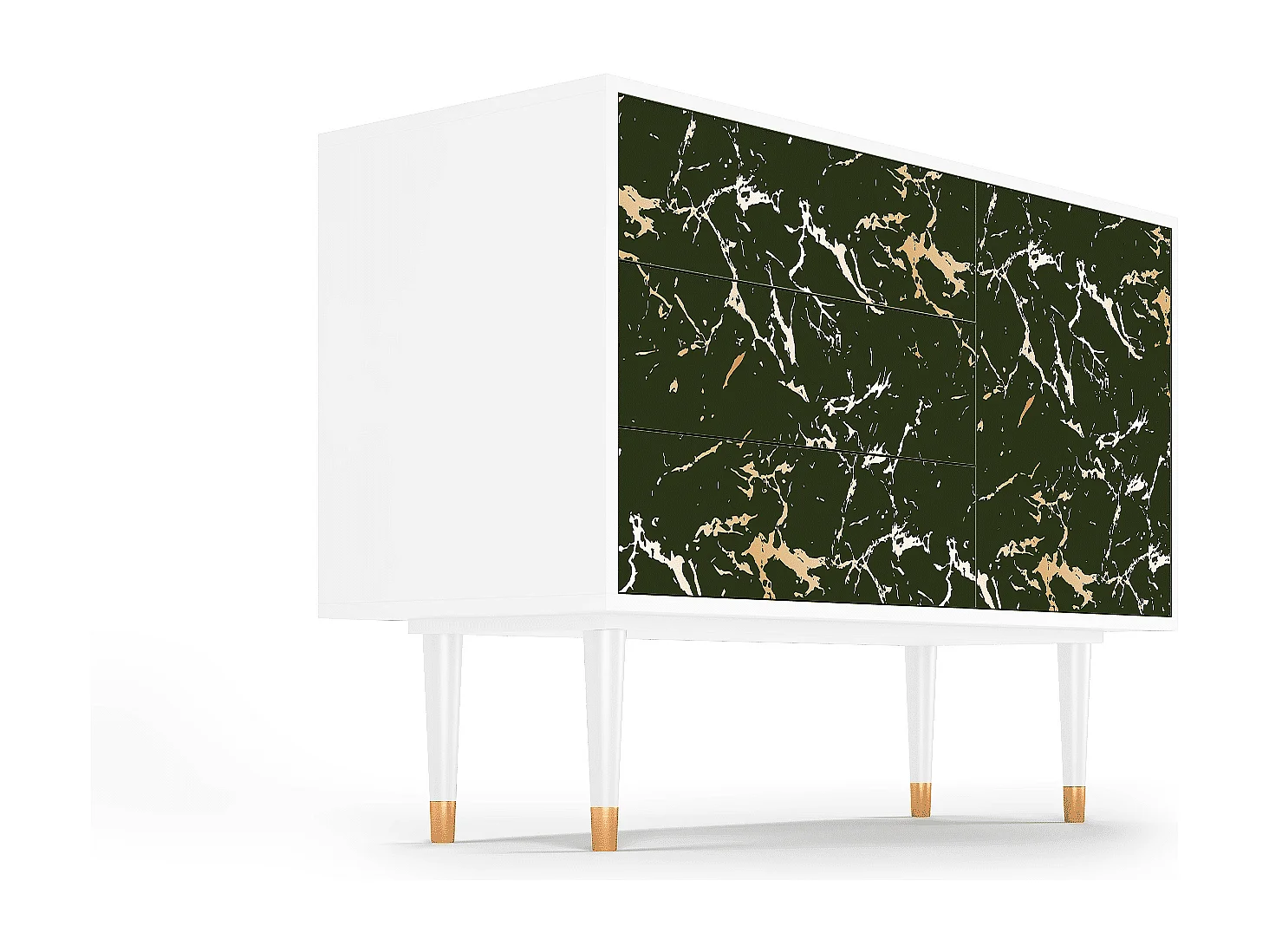 Kredens - 115х84х41 cm - S3 - Amazon Forest, Biały