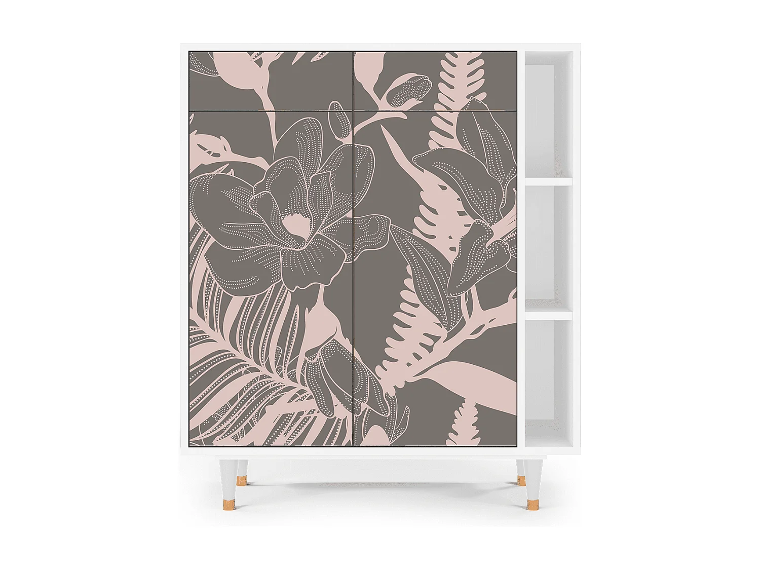 Buffet - 96х110х41 cm - BS6 - Issabelline Flower, Blanc