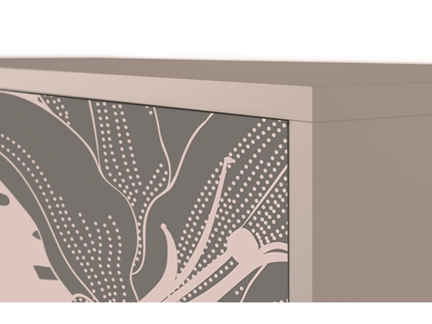 Kredens - 115х84х41 cm - S3 - Issabelline Flower, Latte
