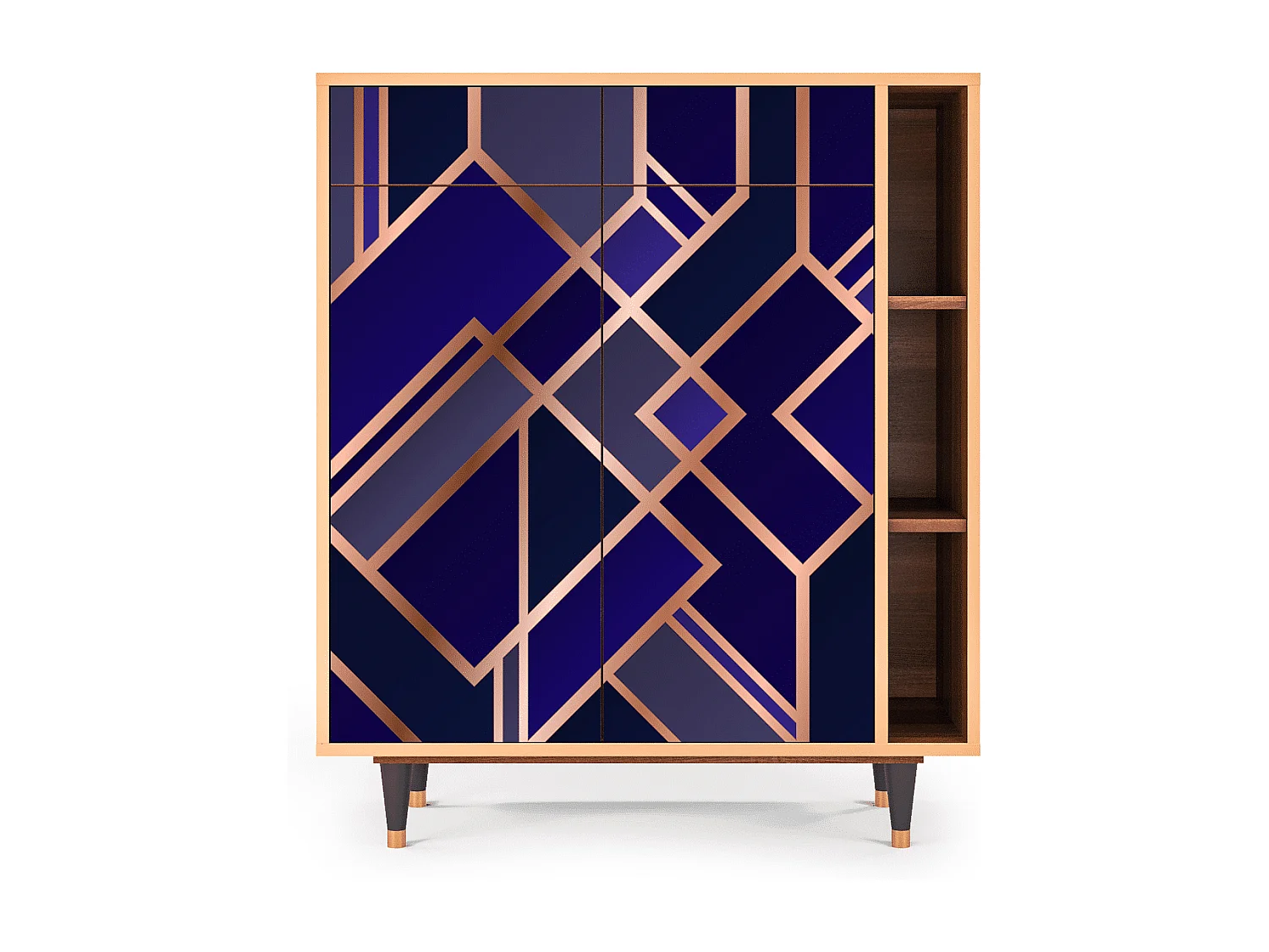 Credenza - 96х110х41 cm - BS6 - Aquamarine Getsby, Noce