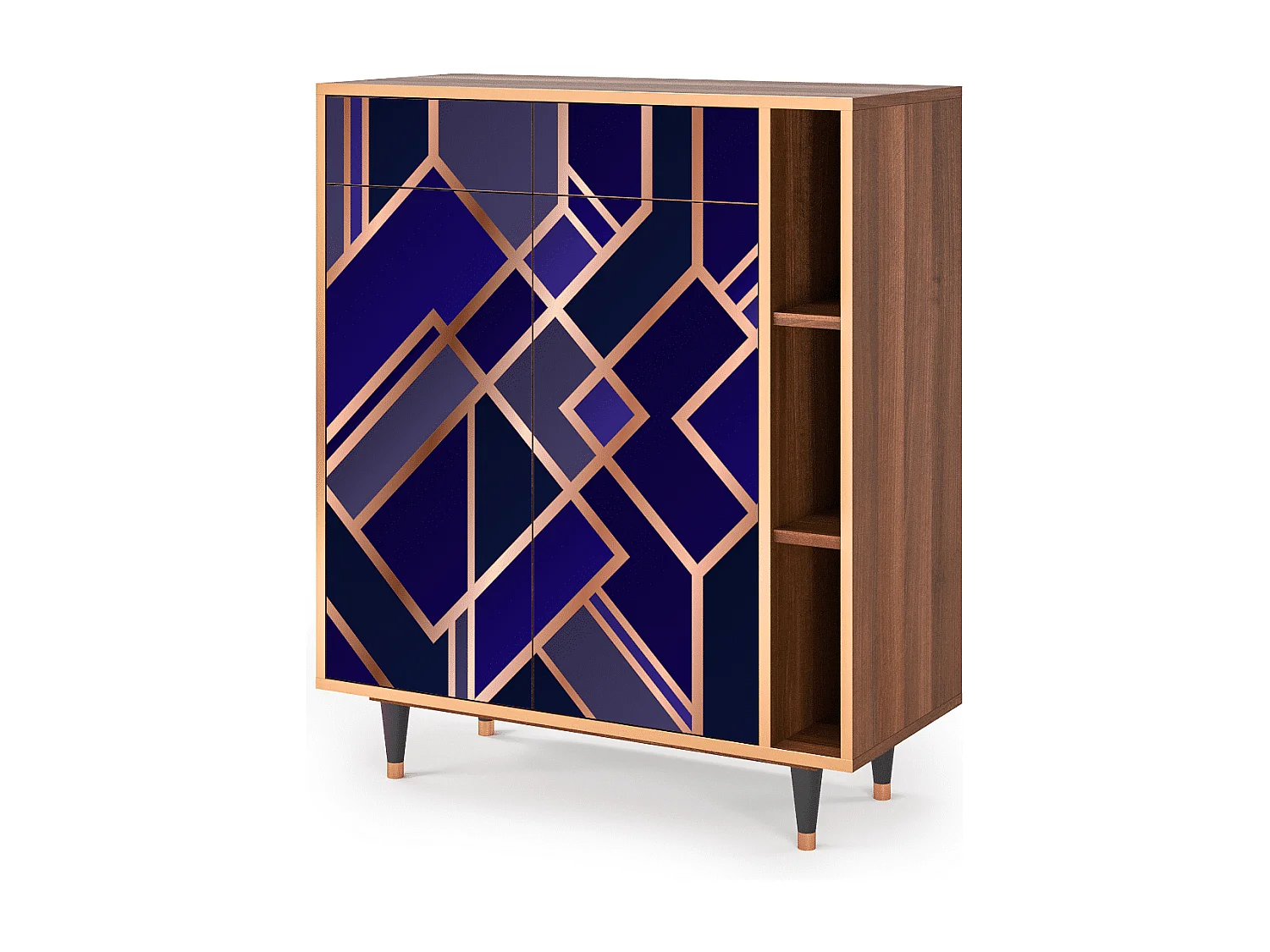 Credenza - 96х110х41 cm - BS6 - Aquamarine Getsby, Noce