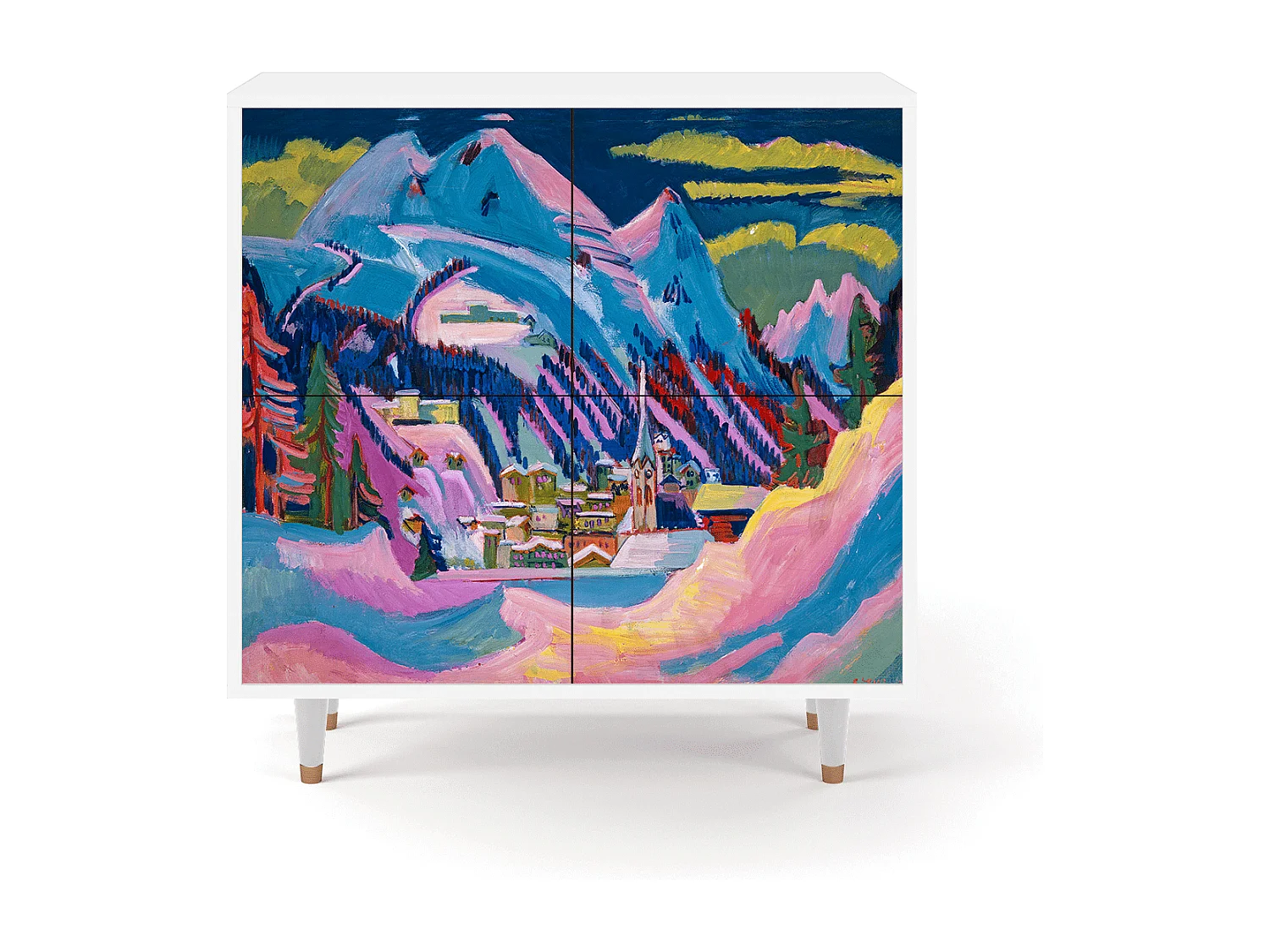 Buffet - 94x96x48 cm - BS3 - Davos Winter, Blanc