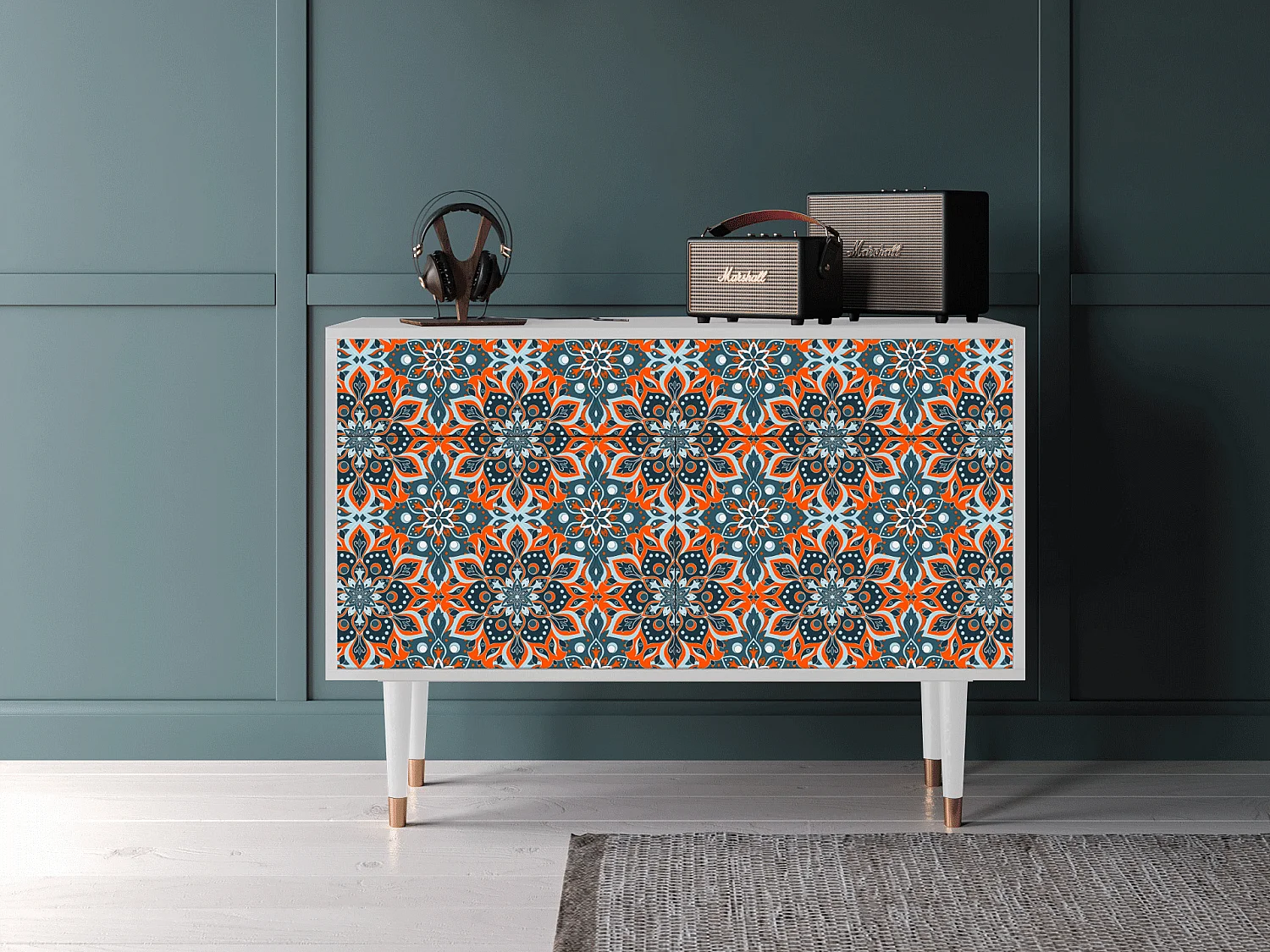 Sideboard - 115x85x48 cm - BS4 - Fire Beetle, Weiß