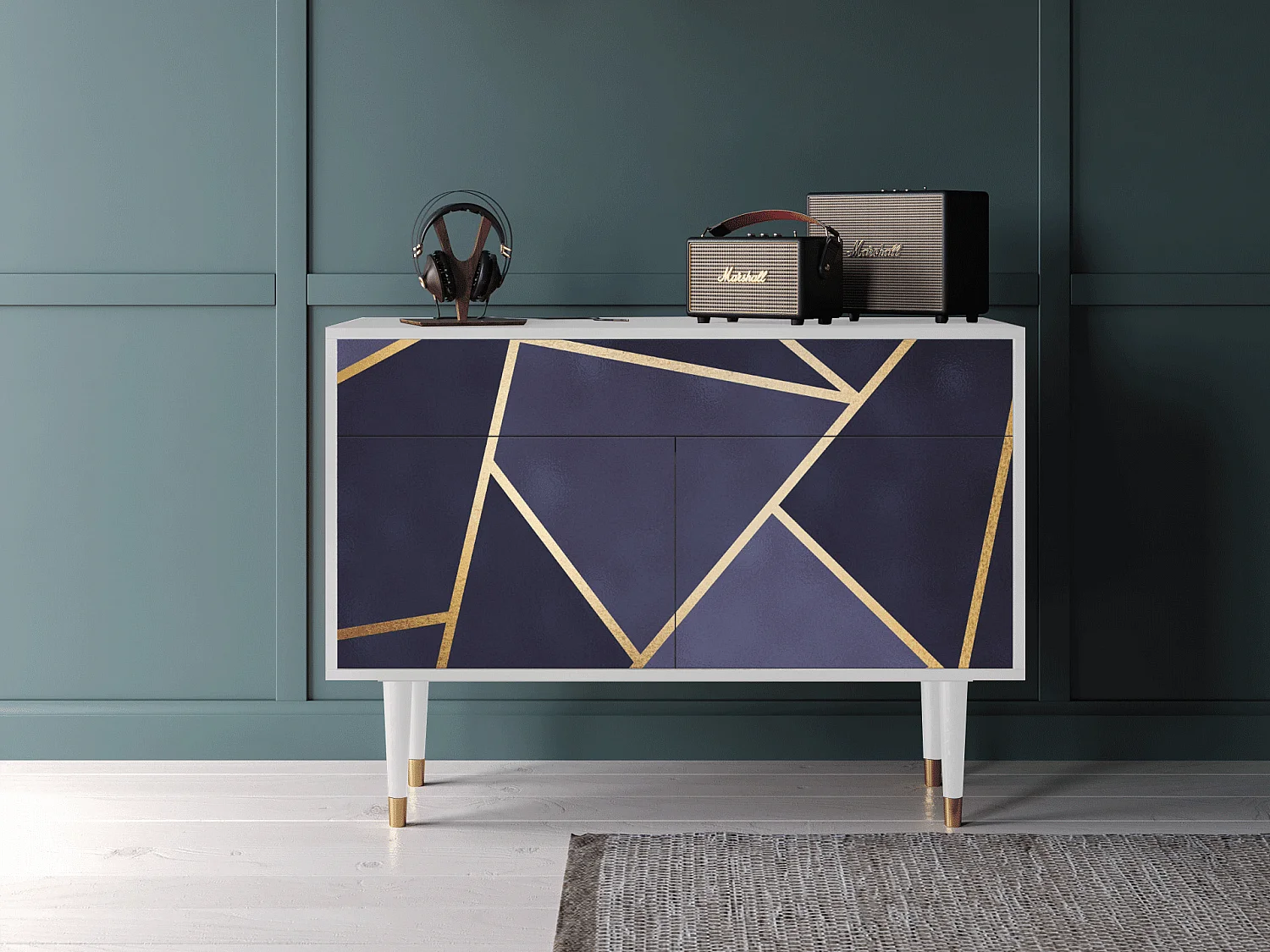 Kredens - 115x85x48 cm - BS4 - The Amethyst, Biały