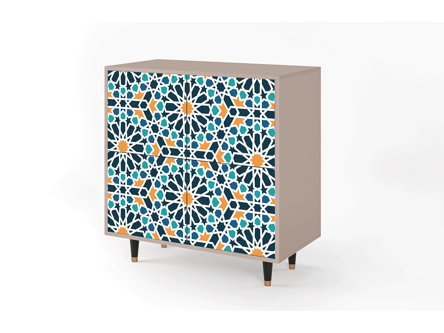 Kredens - 94x96x48 cm - BS3 - Kaleidoscope, Latte