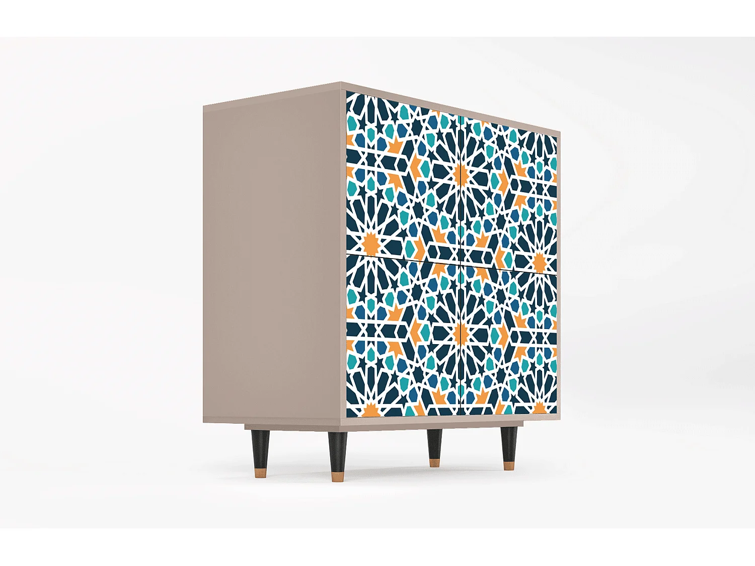 Kredens - 94x96x48 cm - BS3 - Kaleidoscope, Latte