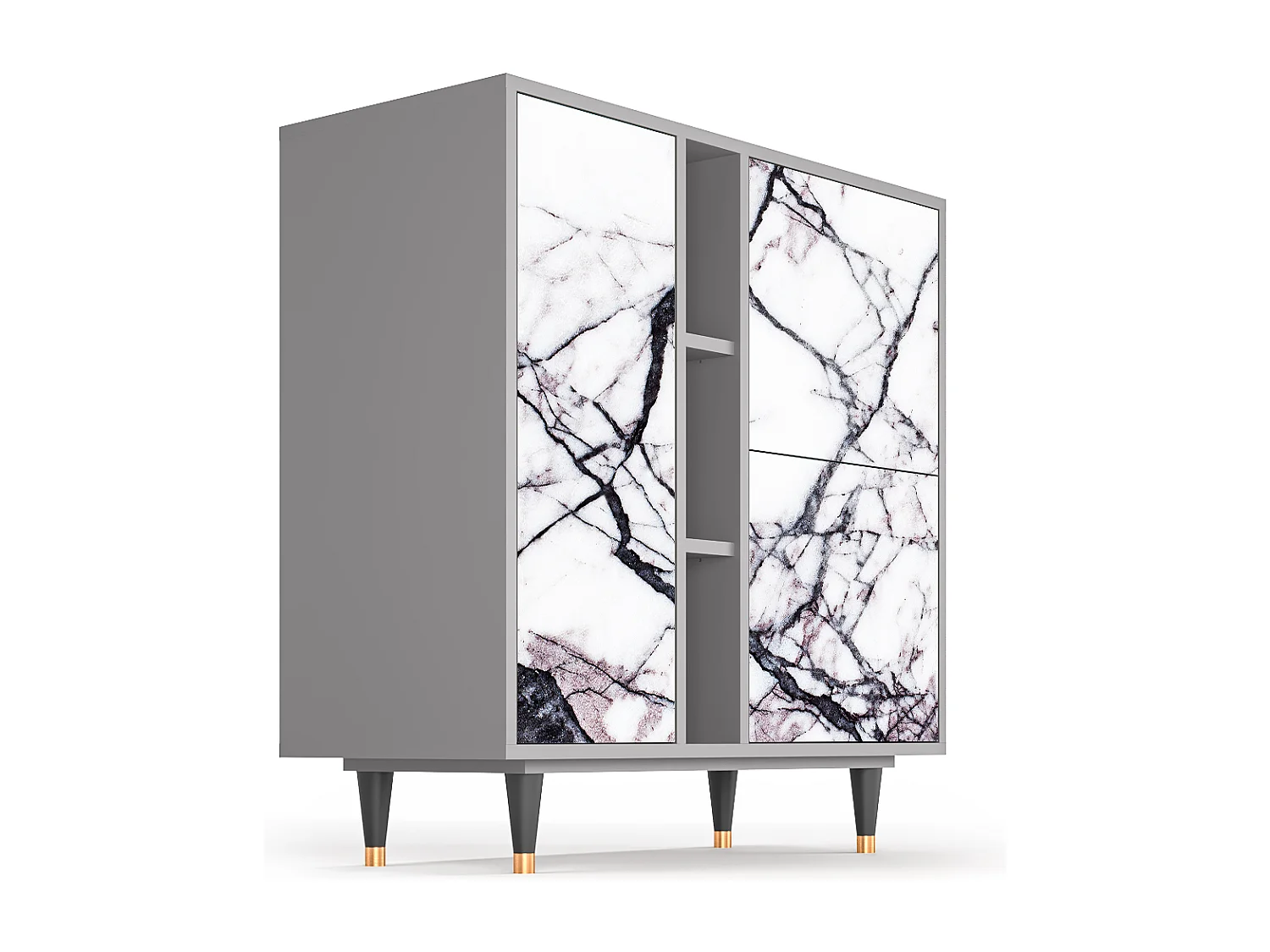 Aparador - 94х96х41 cm - BS5 - Raven Marble, Gris