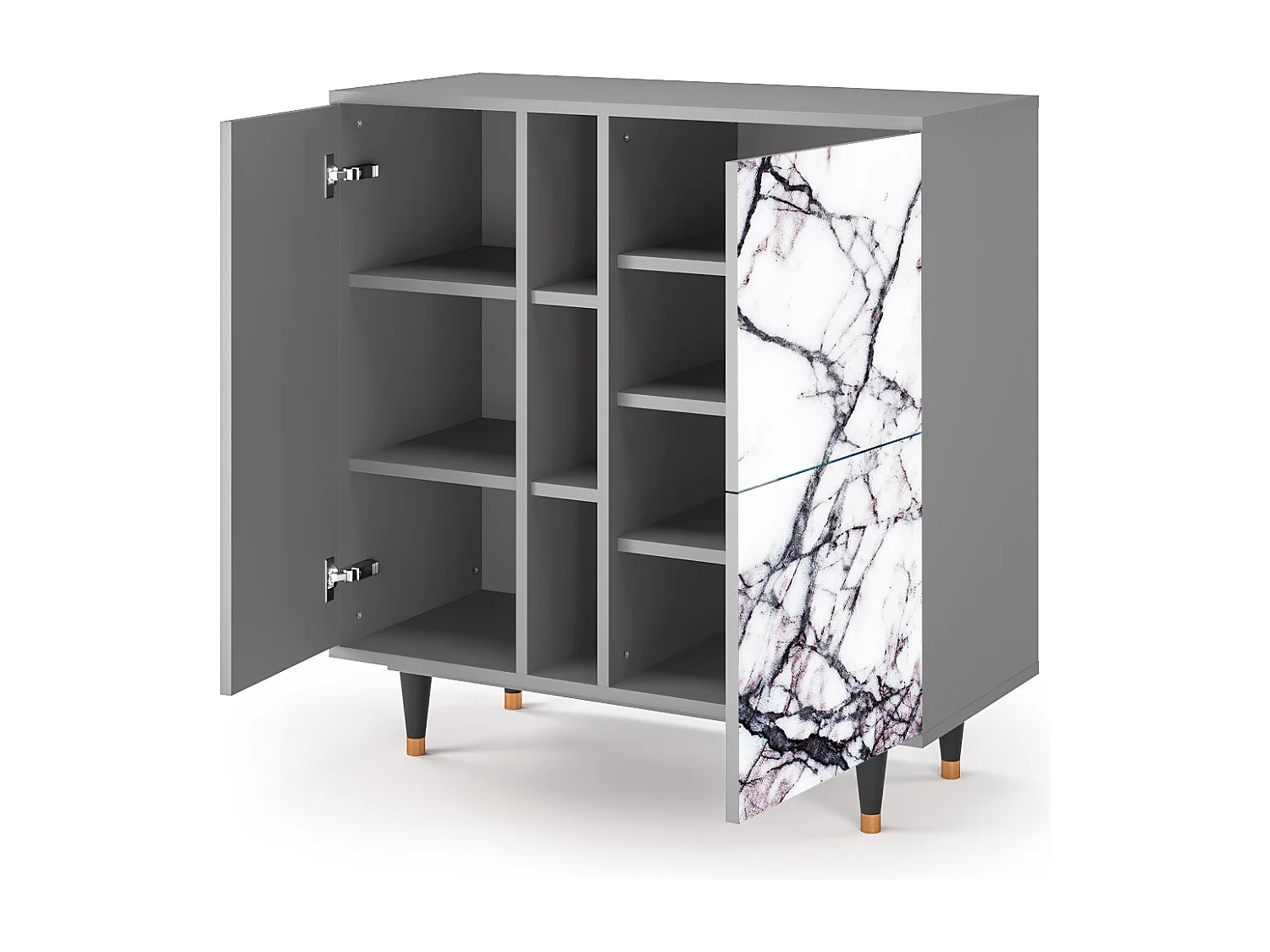 Aparador - 94х96х41 cm - BS5 - Raven Marble, Gris