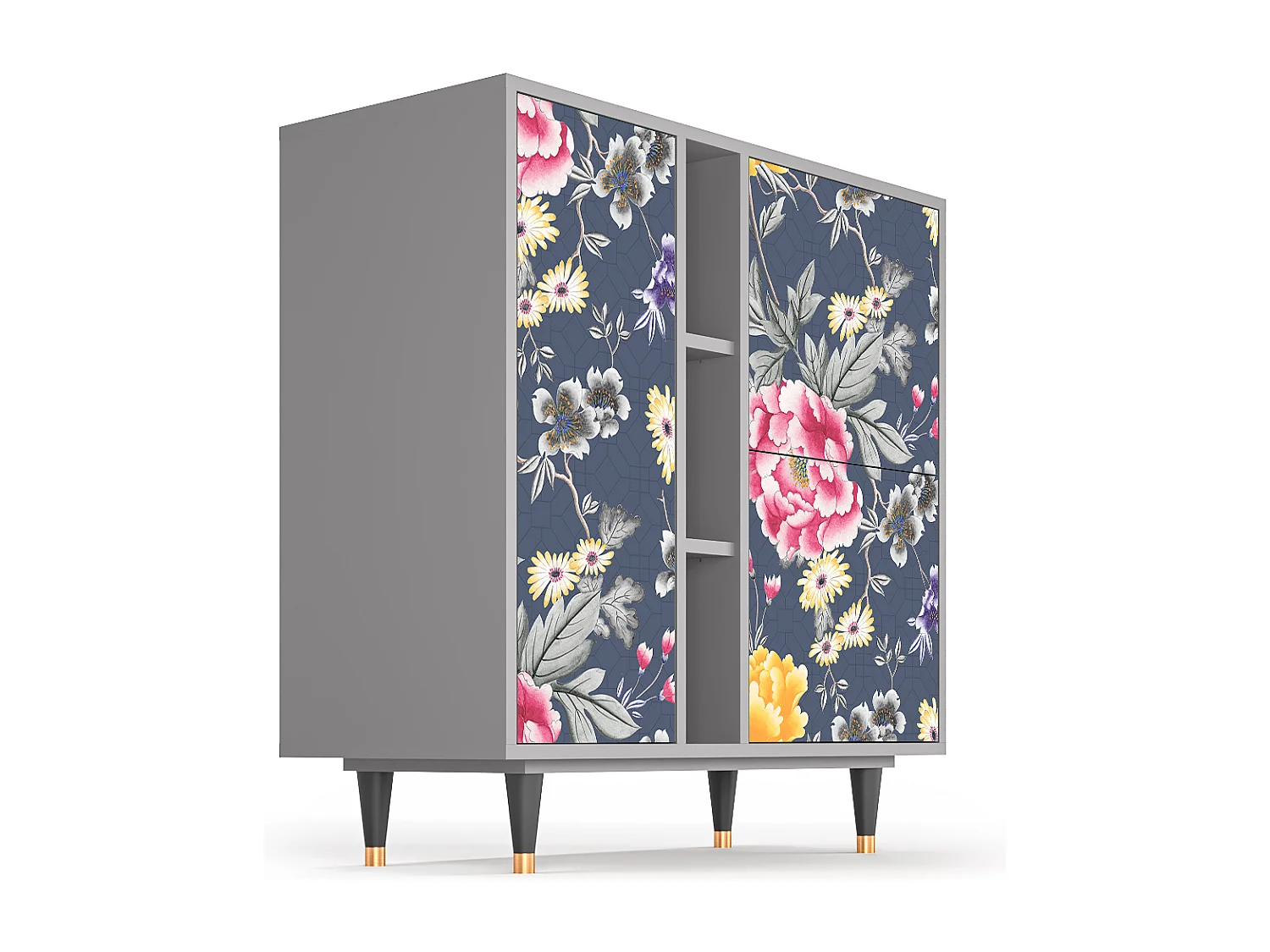 Aparador - 94х96х41 cm - BS5 - Dark Flower Bed, Gris
