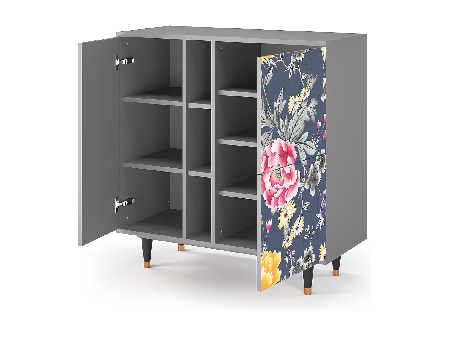 Aparador - 94х96х41 cm - BS5 - Dark Flower Bed, Gris