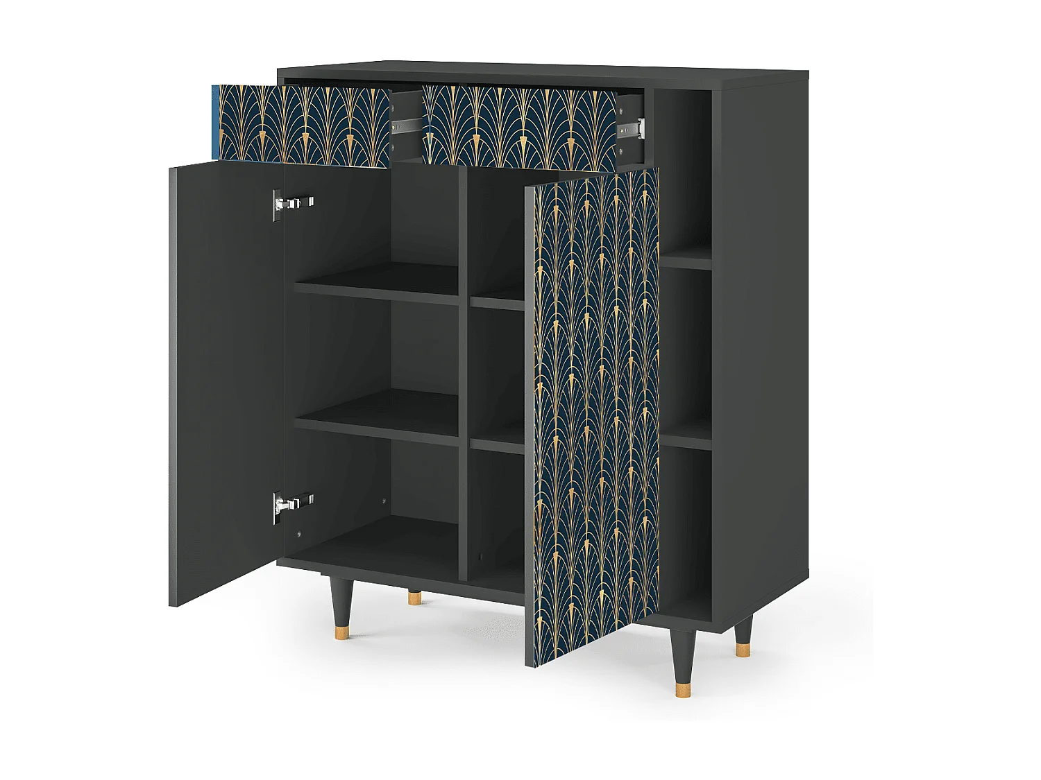 Buffet - 96х110х41 cm - BS6 - Flower of the Nile, Anthracite