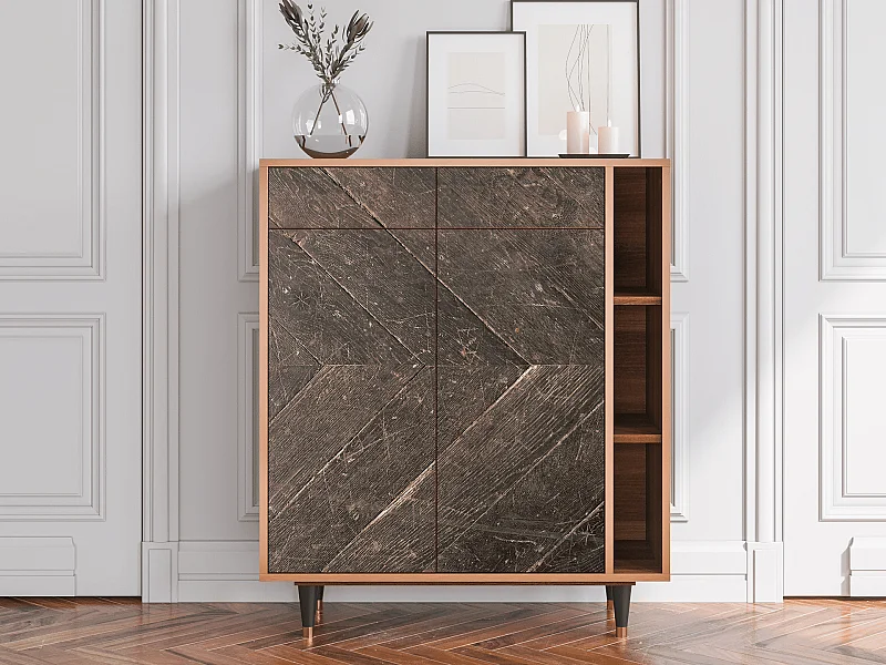 Kredens - 96х110х41 cm - BS6 - Wise Tree, Orzech