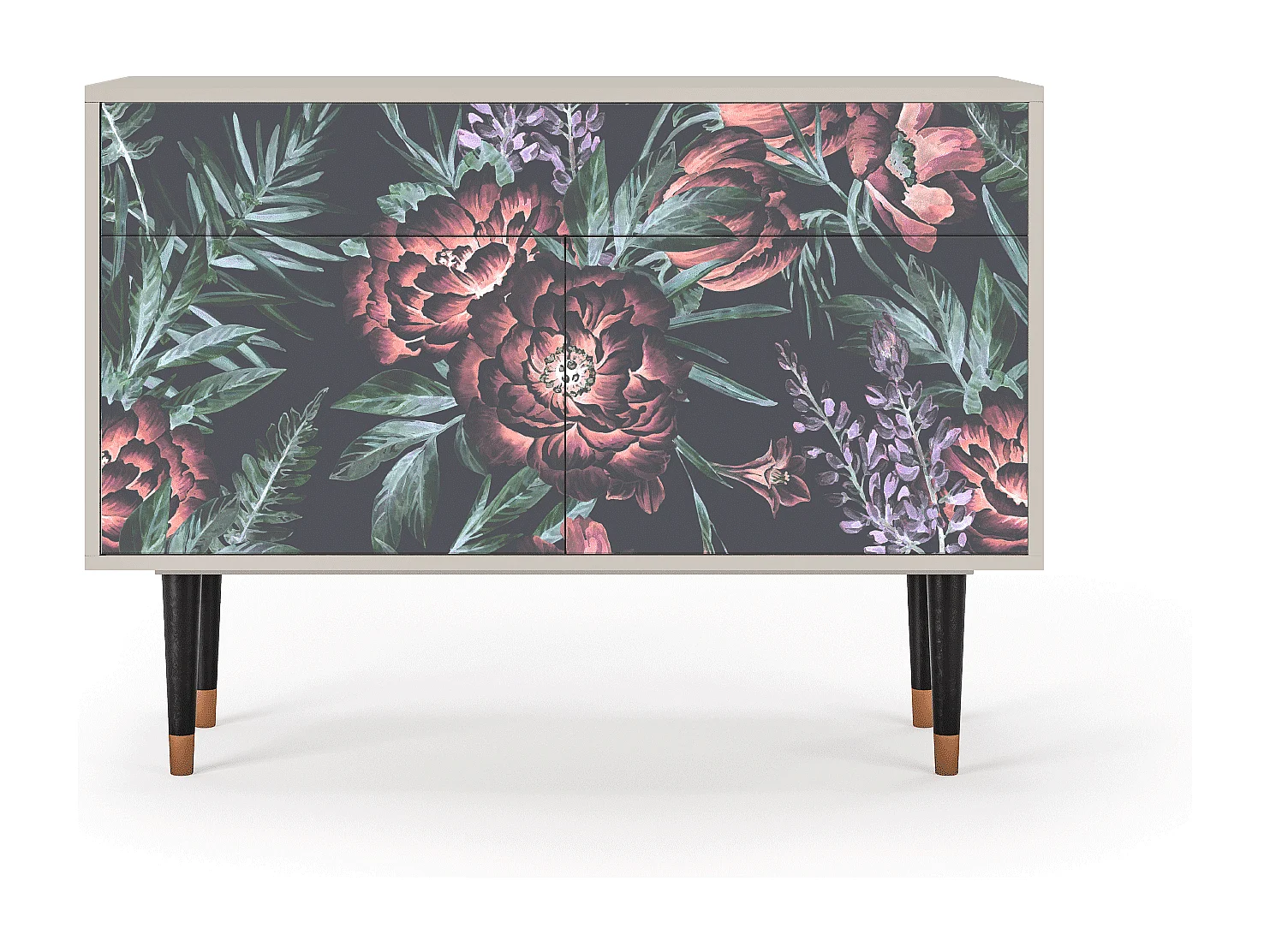 Buffet - 115x85x48 cm - BS4 - Dark Peonies, Sable