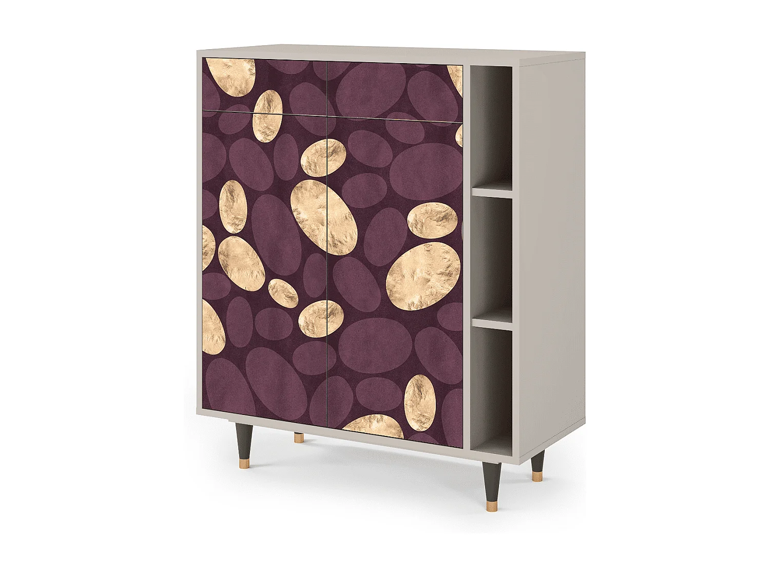 Kredens - 96х110х41 cm - BS6 - Fine Wine, Piaskowy