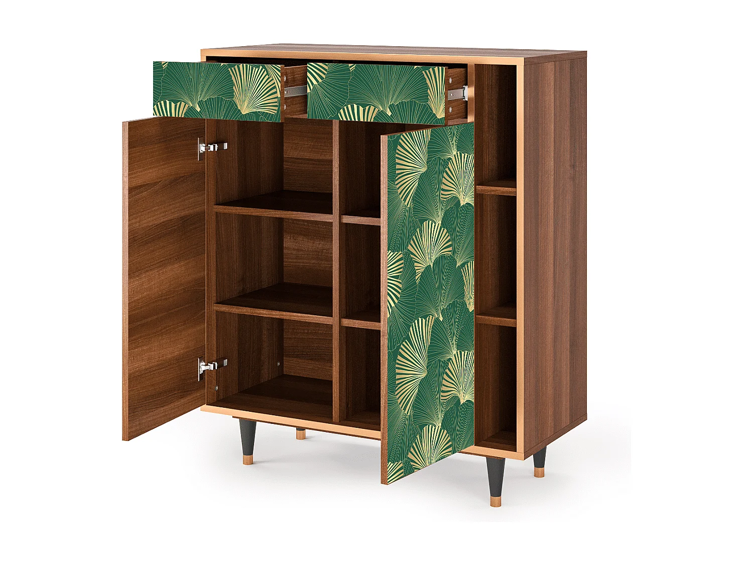 Sideboard - 96х110х41 cm - BS6 - Gold Ginkgo, Walnuss