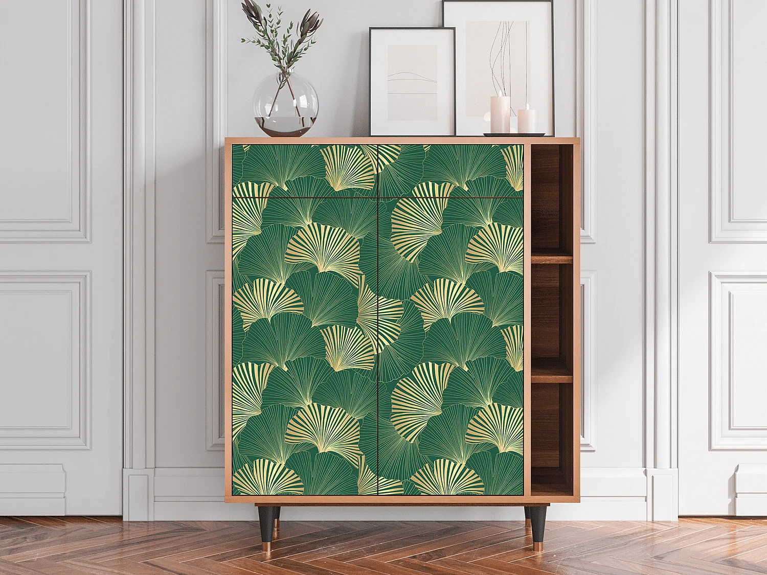 Credenza - 96х110х41 cm - BS6 - Gold Ginkgo, Noce