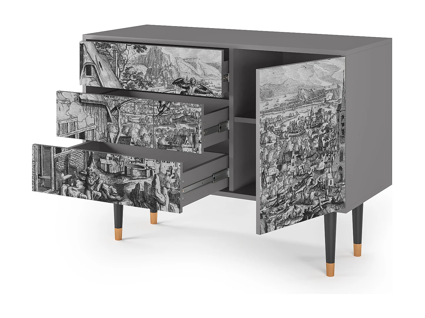 Credenza - 115х84х41 cm - S3 - Departure, Grigio