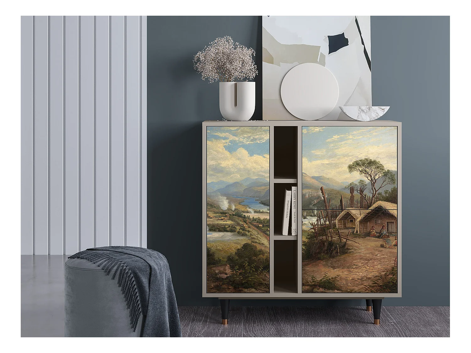 Sideboard - 94х96х41 cm - BS5 - View Across the Plains , Sand