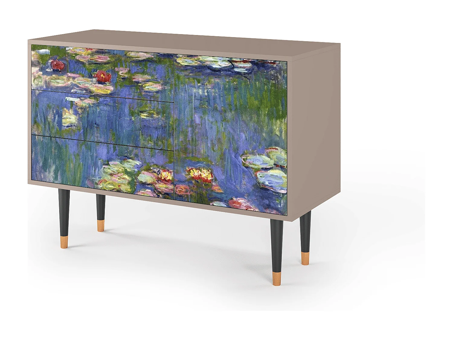 Credenza - 115х84х41 cm - S3 - The water lily pond  , Latte