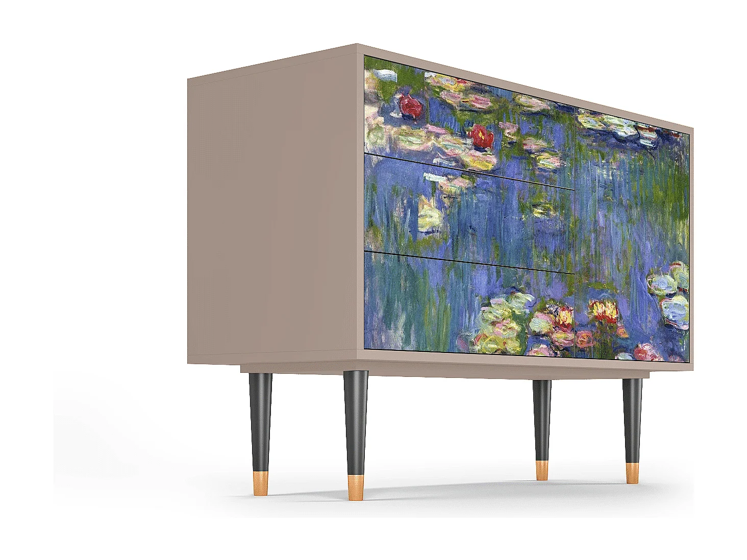 Credenza - 115х84х41 cm - S3 - The water lily pond  , Latte