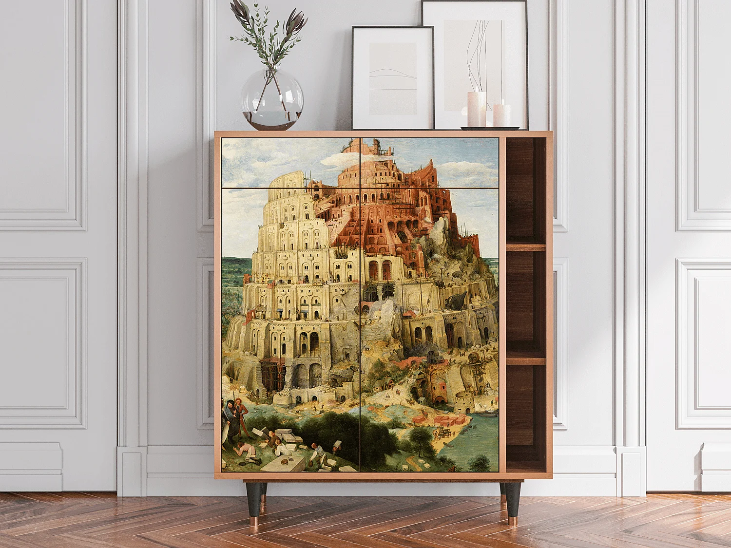 Kredens - 96х110х41 cm - BS6 - Elder The Tower, Orzech