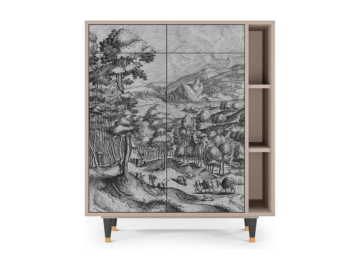 Sideboard - 96х110х41 cm - BS6 - Rusticorum, Latte