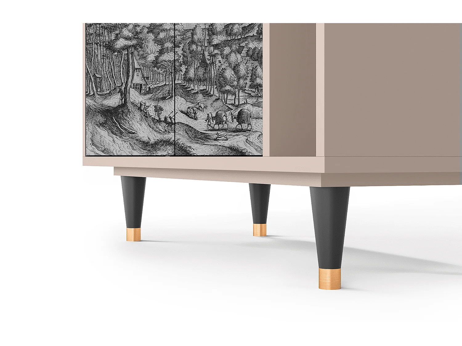 Sideboard - 96х110х41 cm - BS6 - Rusticorum, Latte