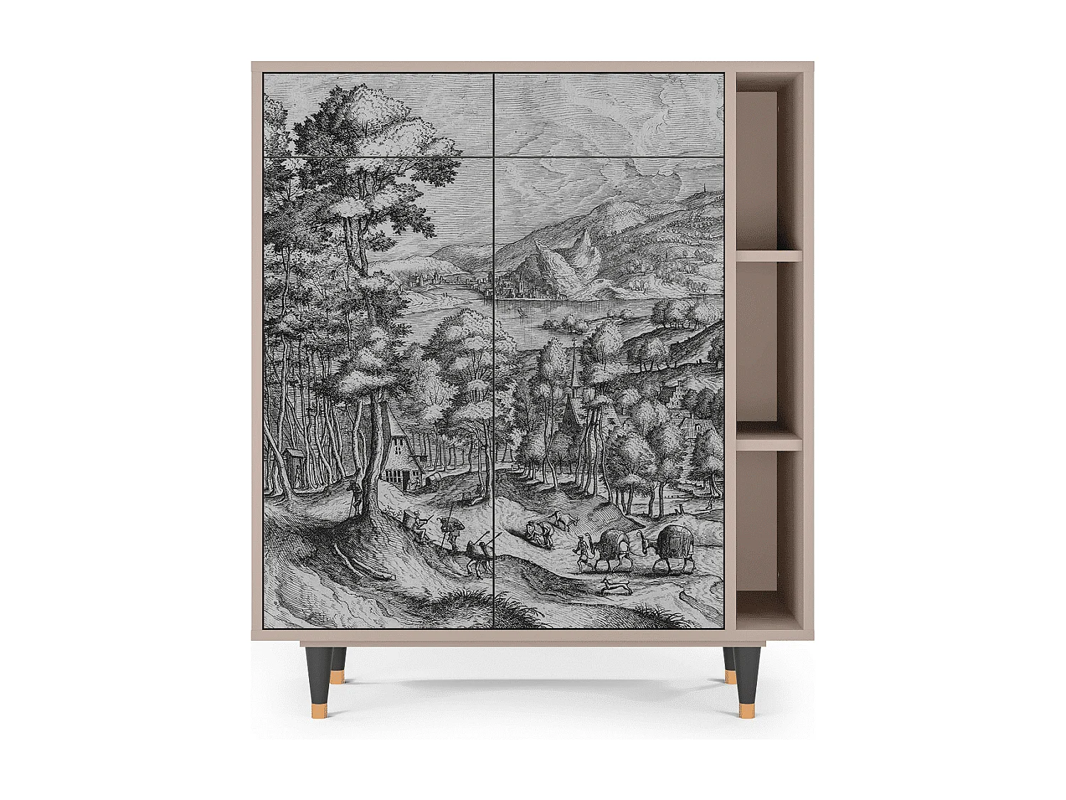 Buffet - 96х110х41 cm - BS6 - Rusticorum, Latte