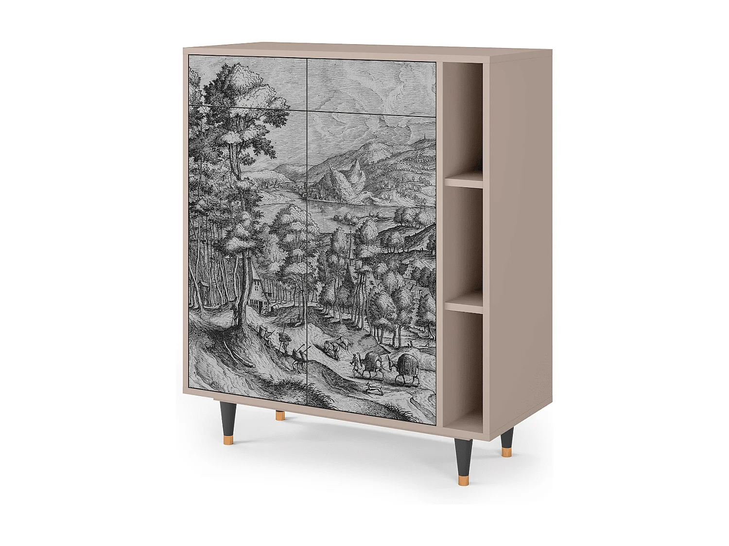 Buffet - 96х110х41 cm - BS6 - Rusticorum, Latte