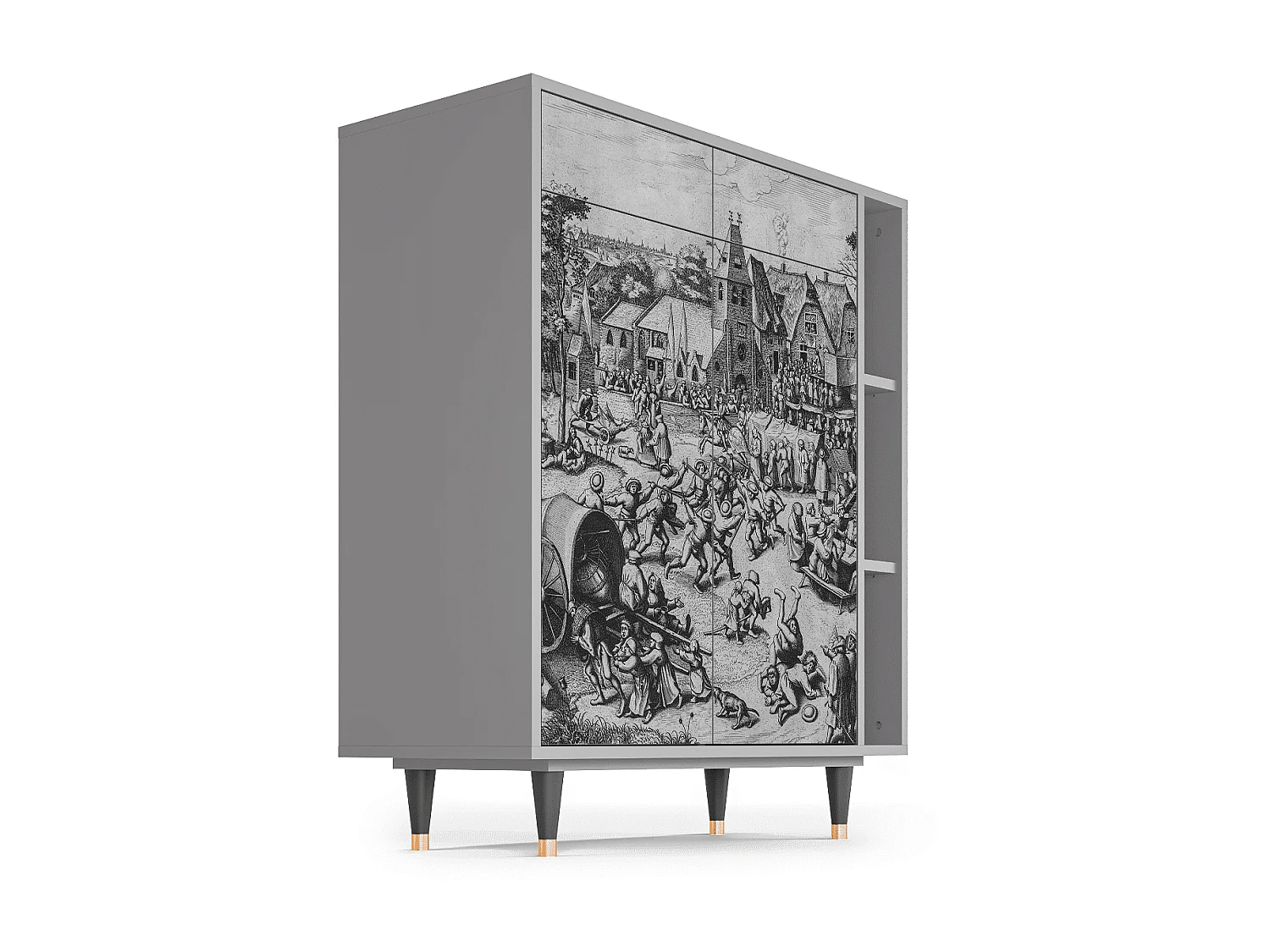 Aparador - 96х110х41 cm - BS6 - The Festival of Saint, Cinza