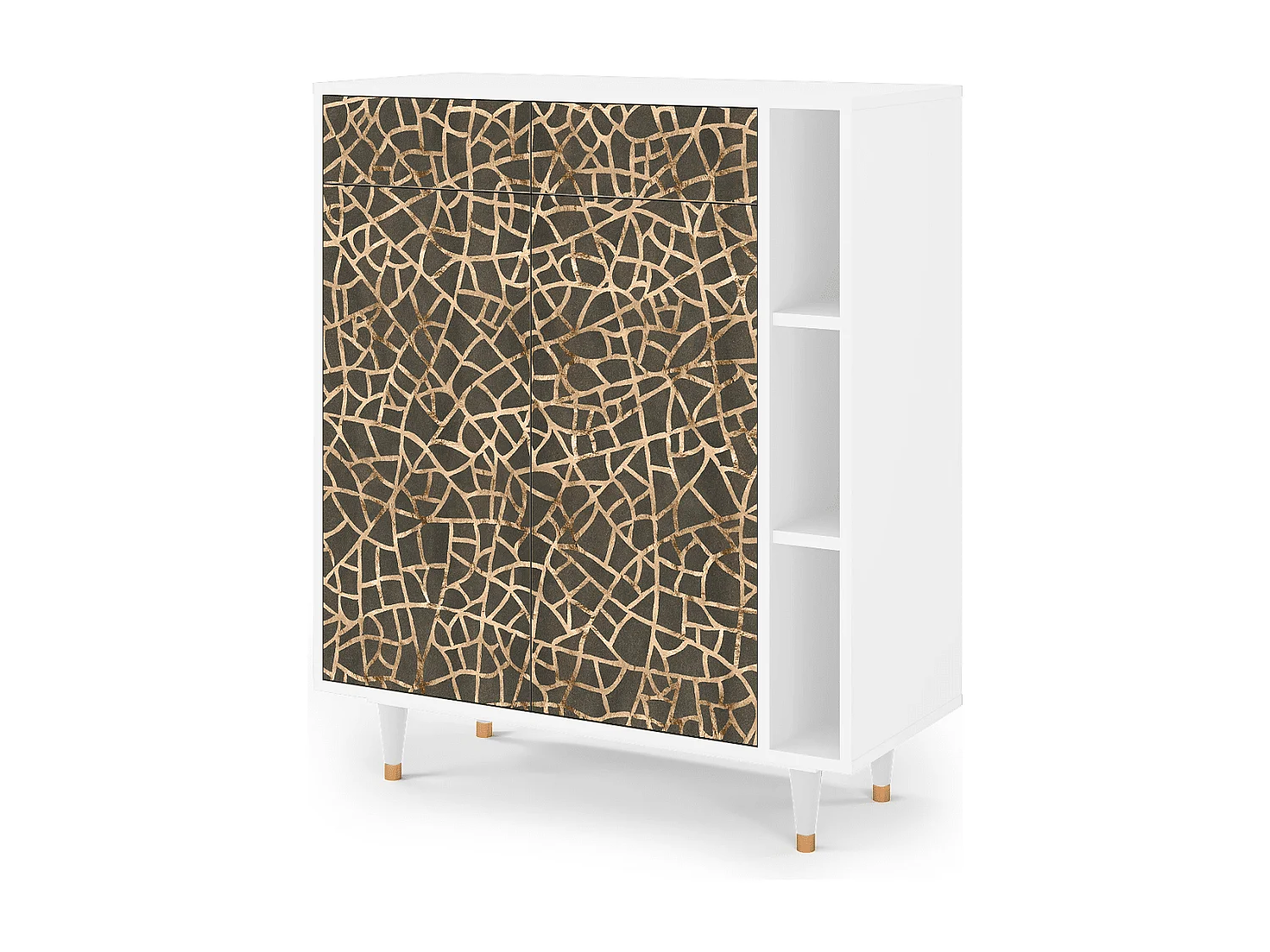 Sideboard - 96х110х41 cm - BS6 - Enlarged Leaf, Weiß