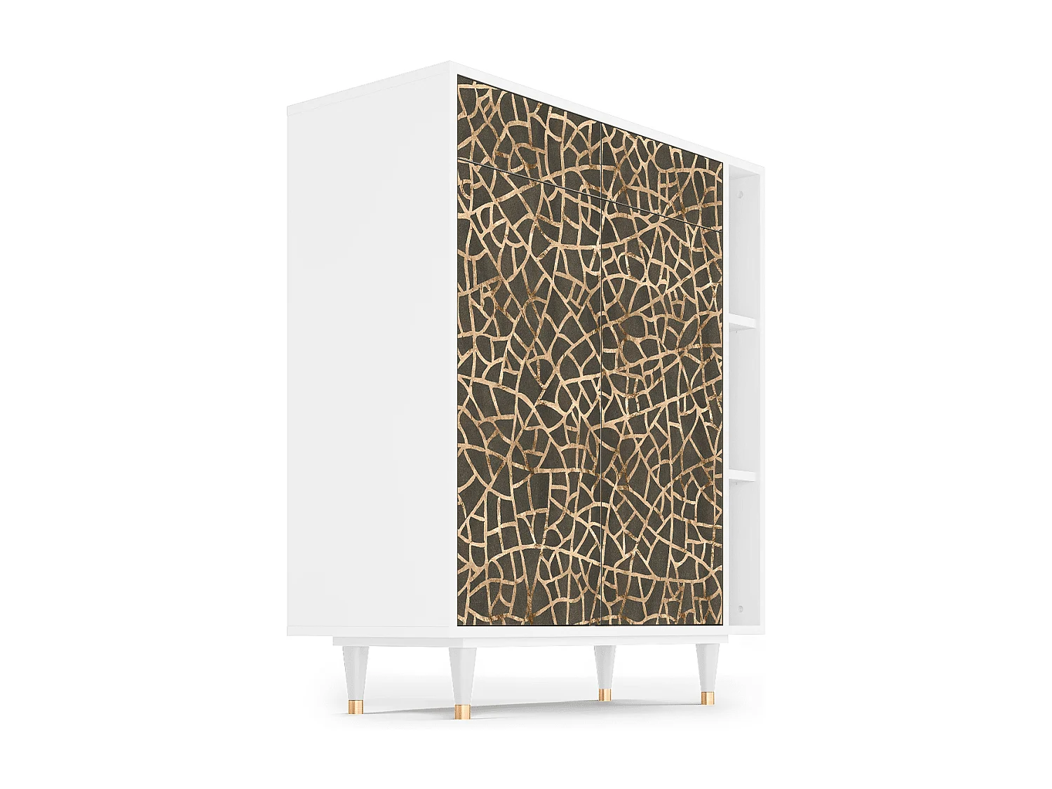 Sideboard - 96х110х41 cm - BS6 - Enlarged Leaf, Weiß