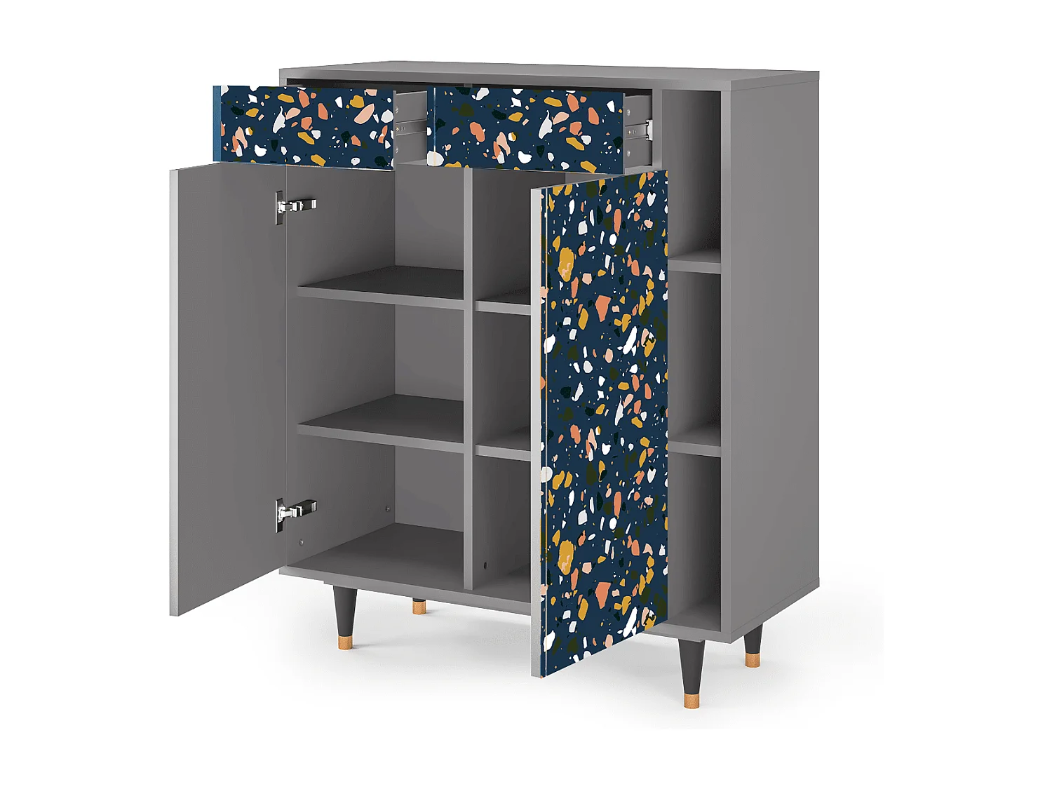 Kredens - 96х110х41 cm - BS6 - Night Sky Langhterns, Szary