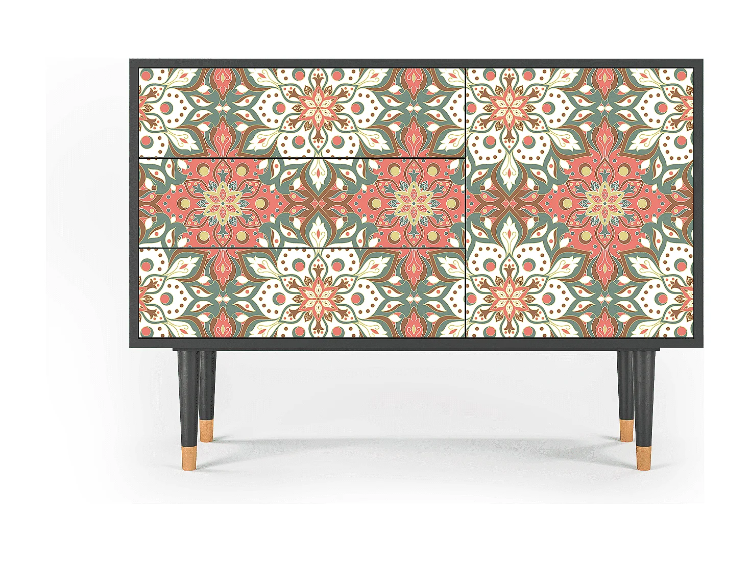 Kredens - 115х84х41 cm - S3 - Peach Grove, Antracyt