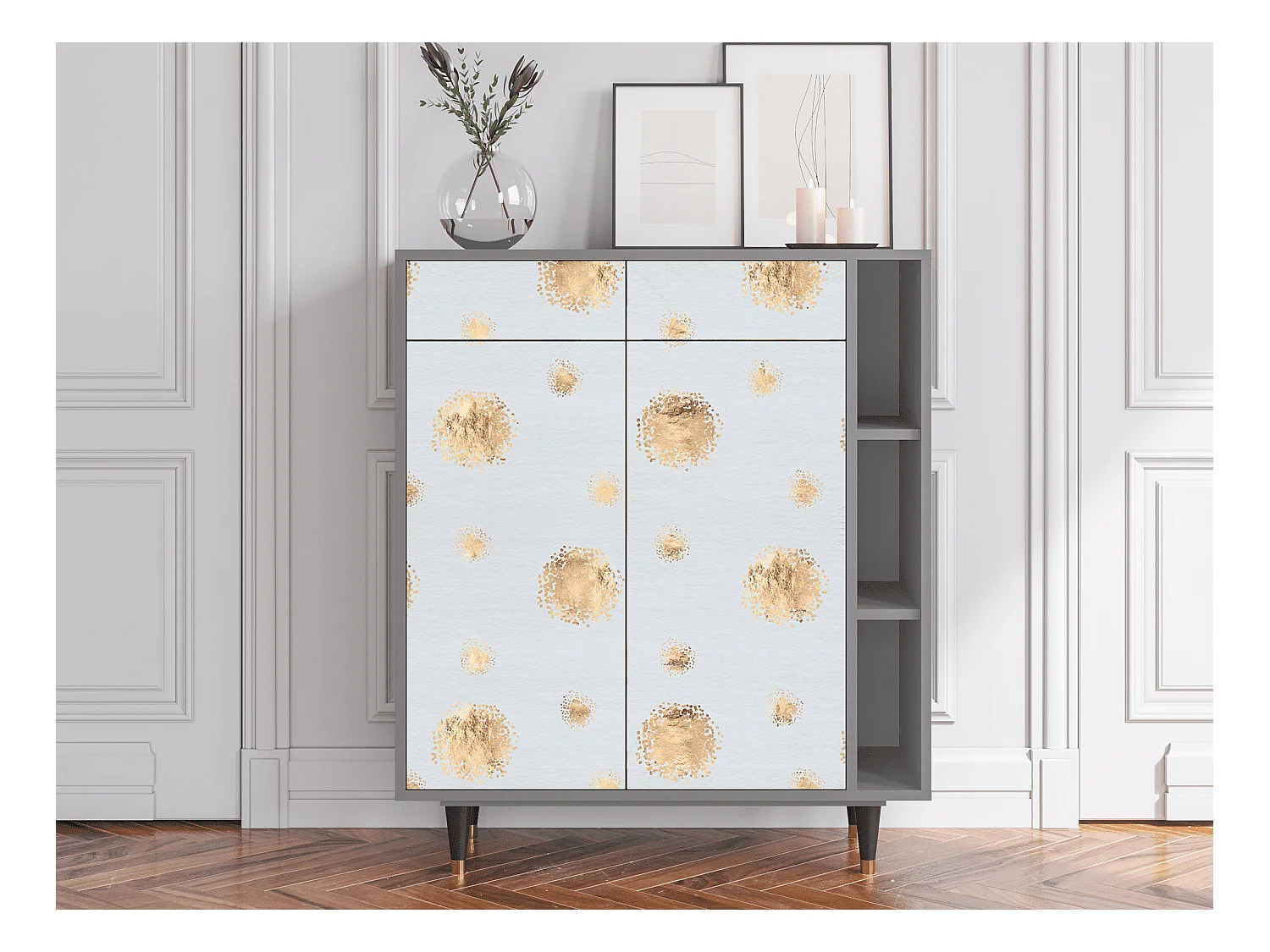 Credenza - 96х110х41 cm - BS6 - Sky Latte, Grigio