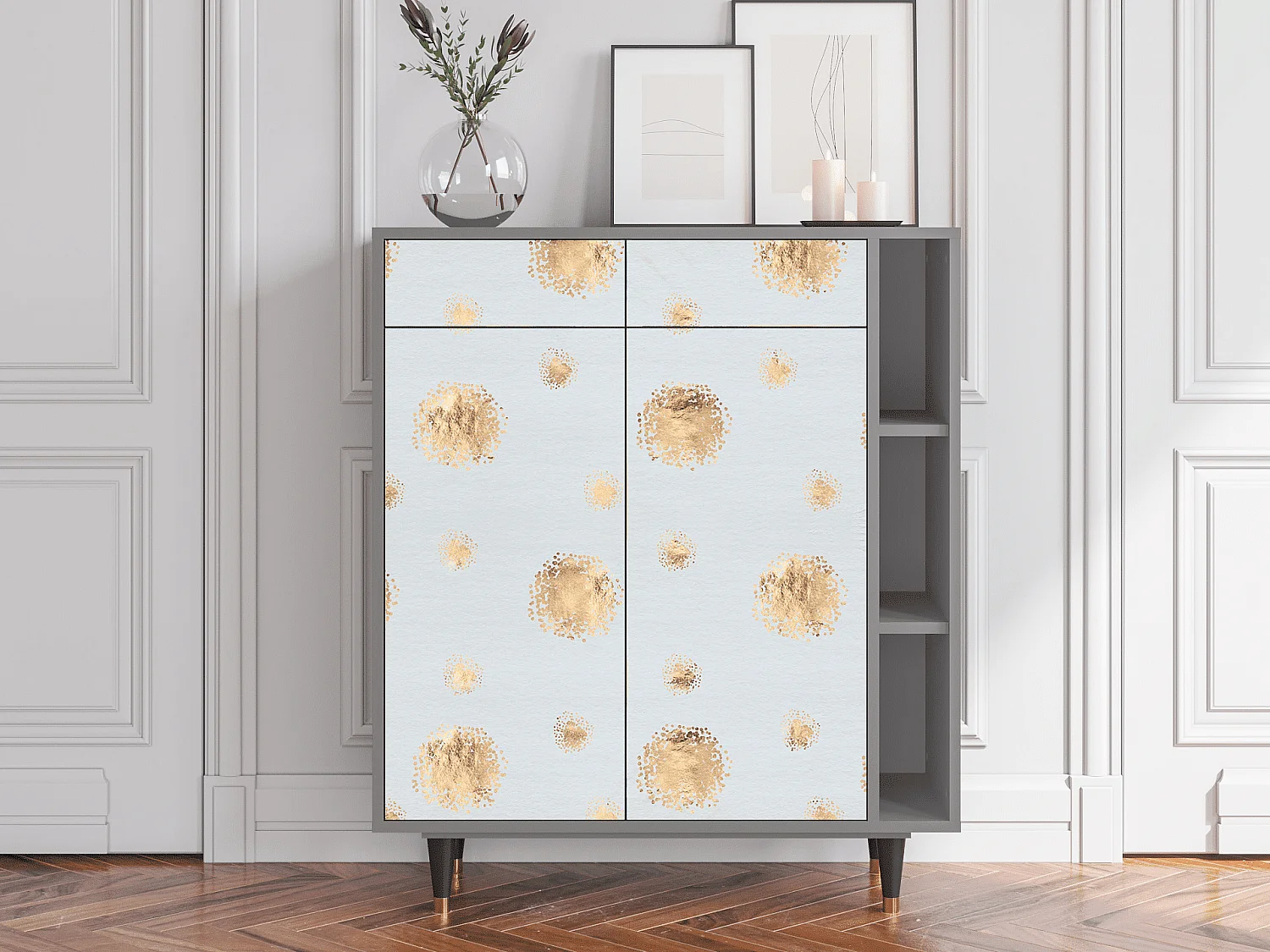 Aparador - 96х110х41 cm - BS6 - Sky Latte, Cinza