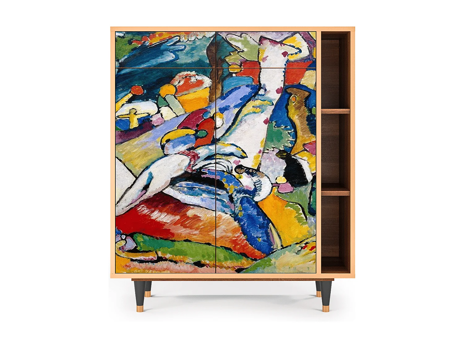 Kredens - 96х110х41 cm - BS6 - Improvisation 26  , Orzech