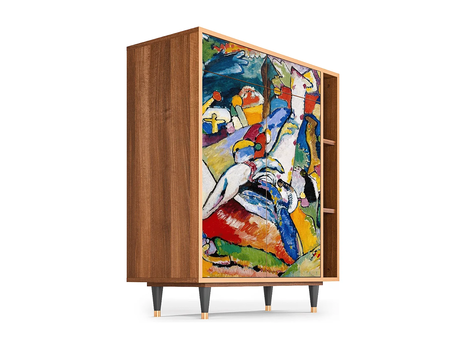 Kredens - 96х110х41 cm - BS6 - Improvisation 26  , Orzech