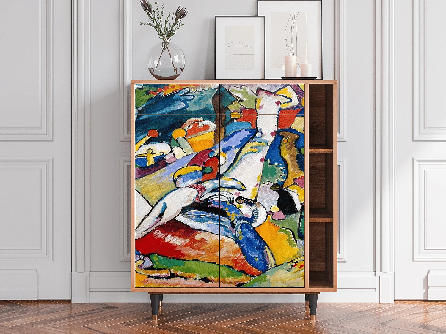 Kredens - 96х110х41 cm - BS6 - Improvisation 26  , Orzech