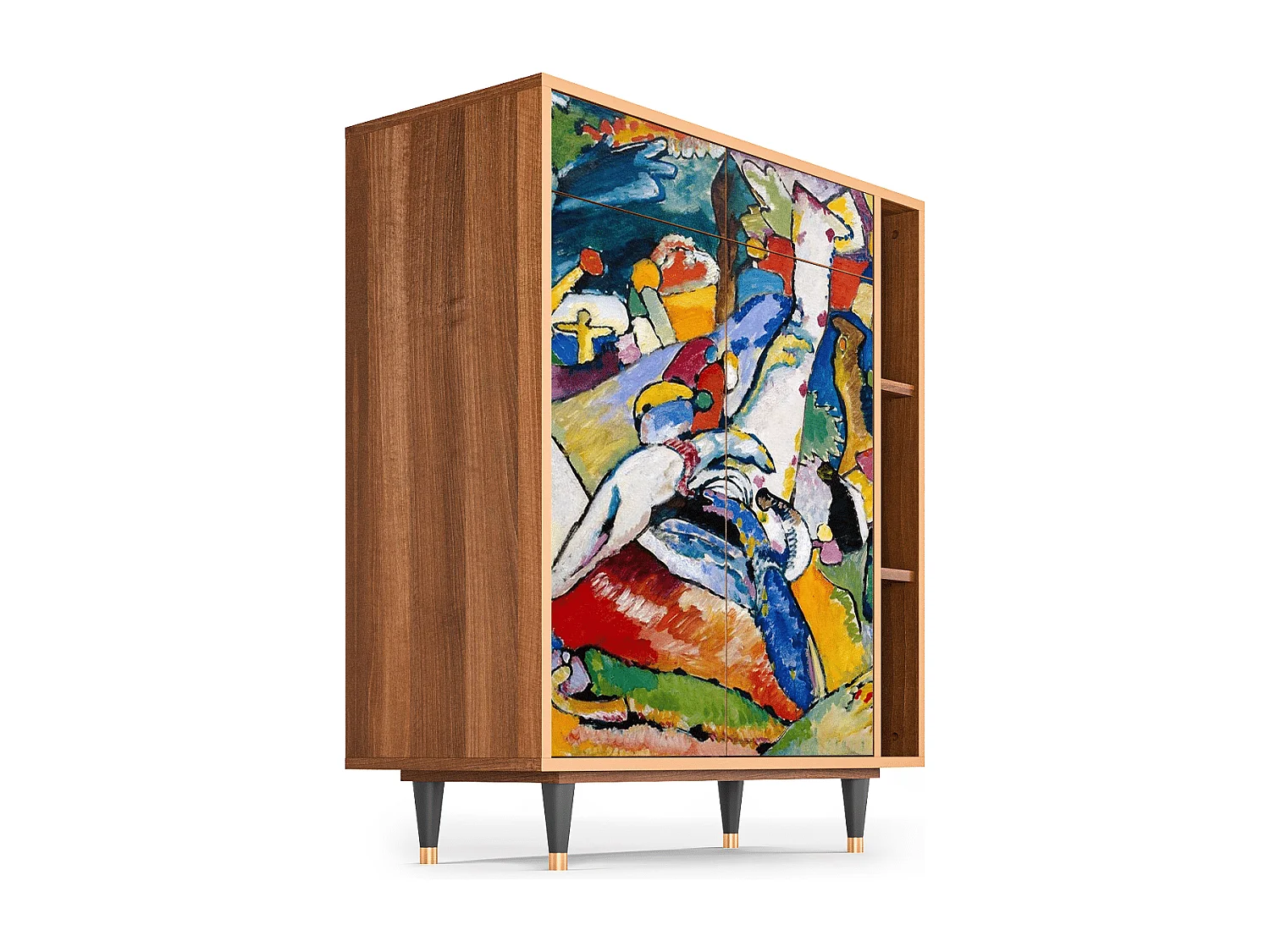 Kredens - 96х110х41 cm - BS6 - Improvisation 26  , Orzech