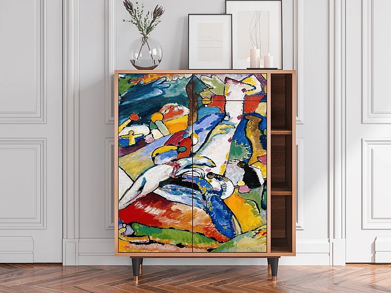 Kredens - 96х110х41 cm - BS6 - Improvisation 26  , Orzech