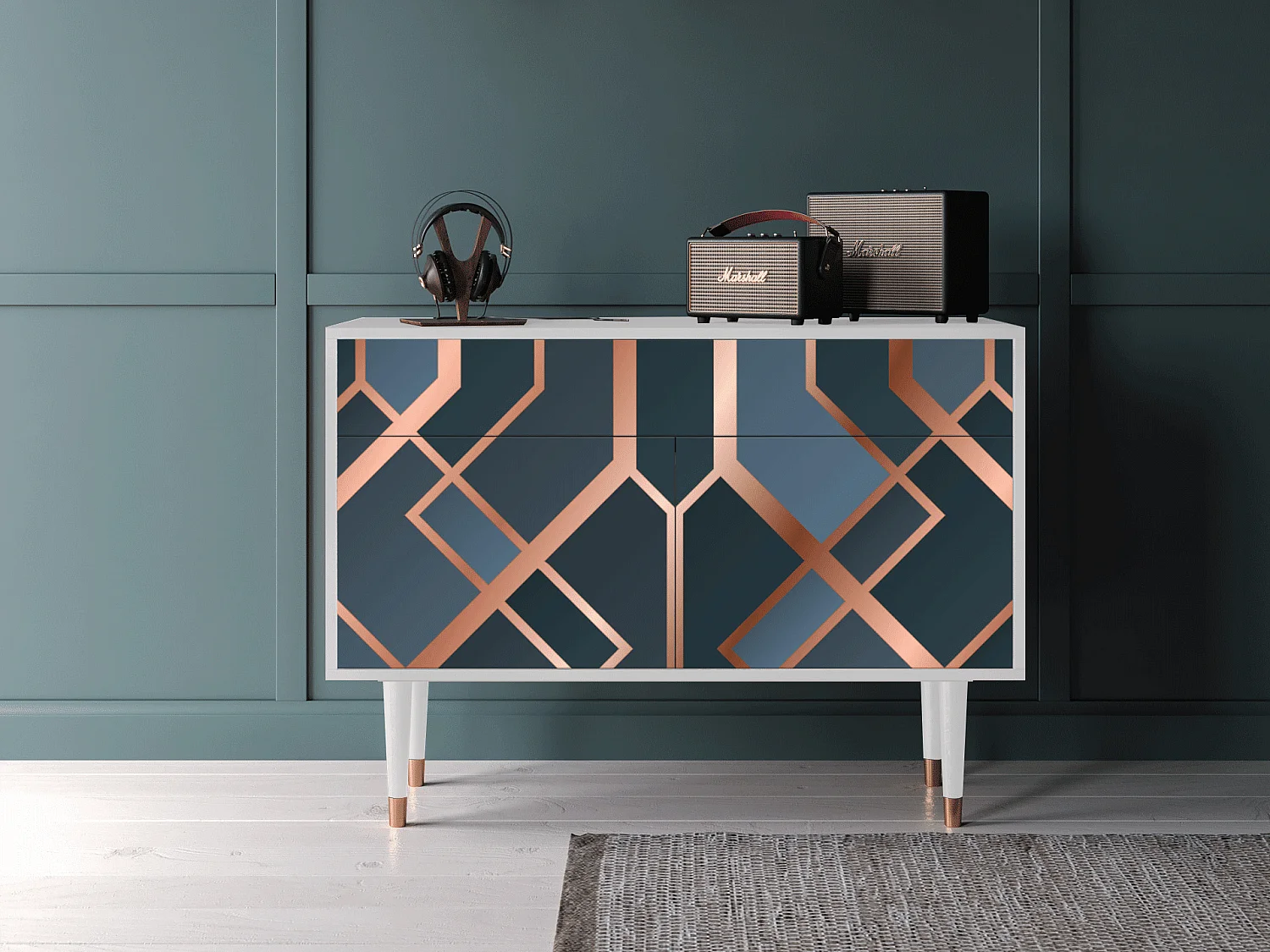 Credenza - 115x85x48 cm - BS4 - Ashy 1920', Bianco