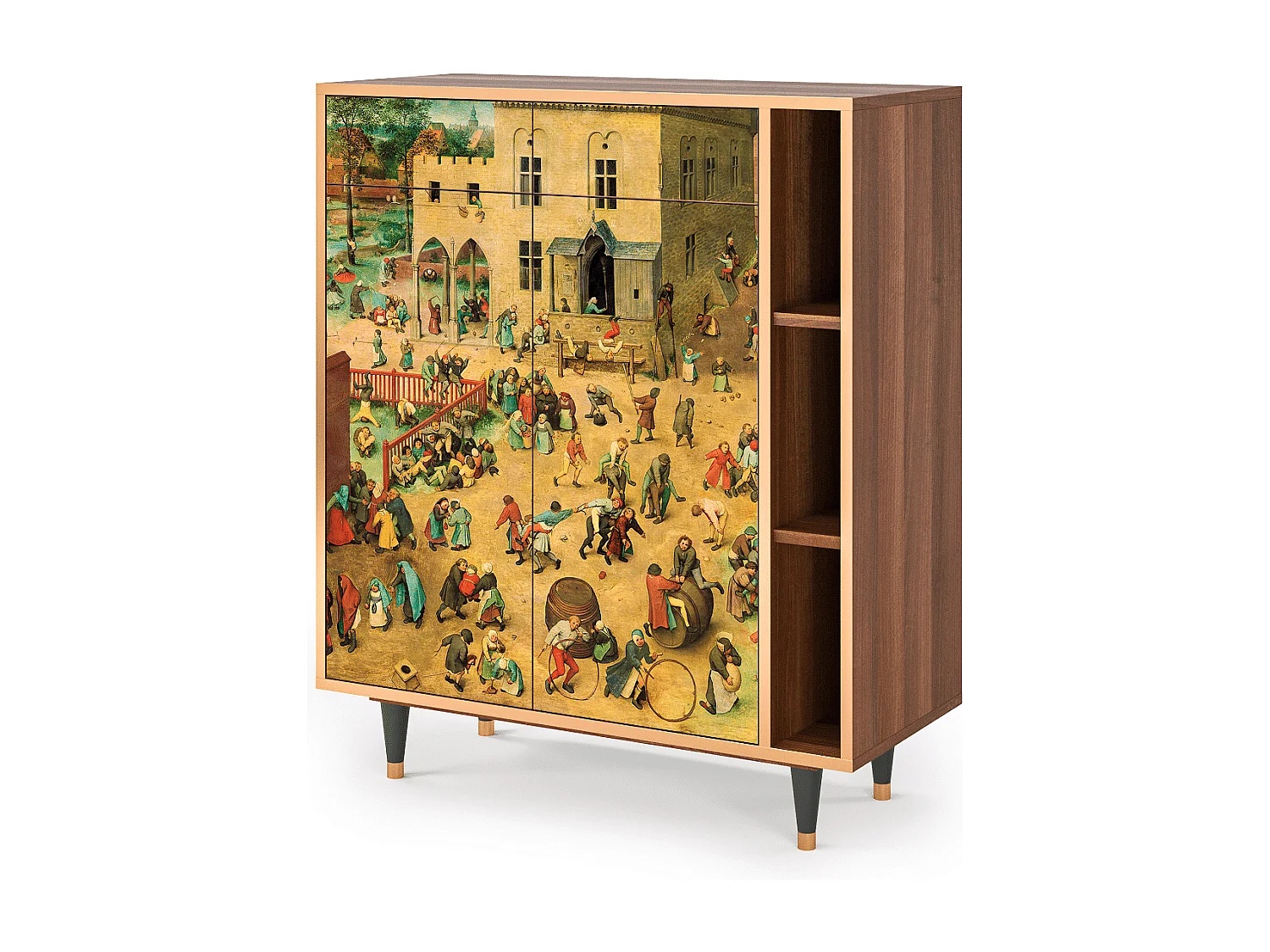 Aparador - 96х110х41 cm - BS6 - Children Games, Nogueira