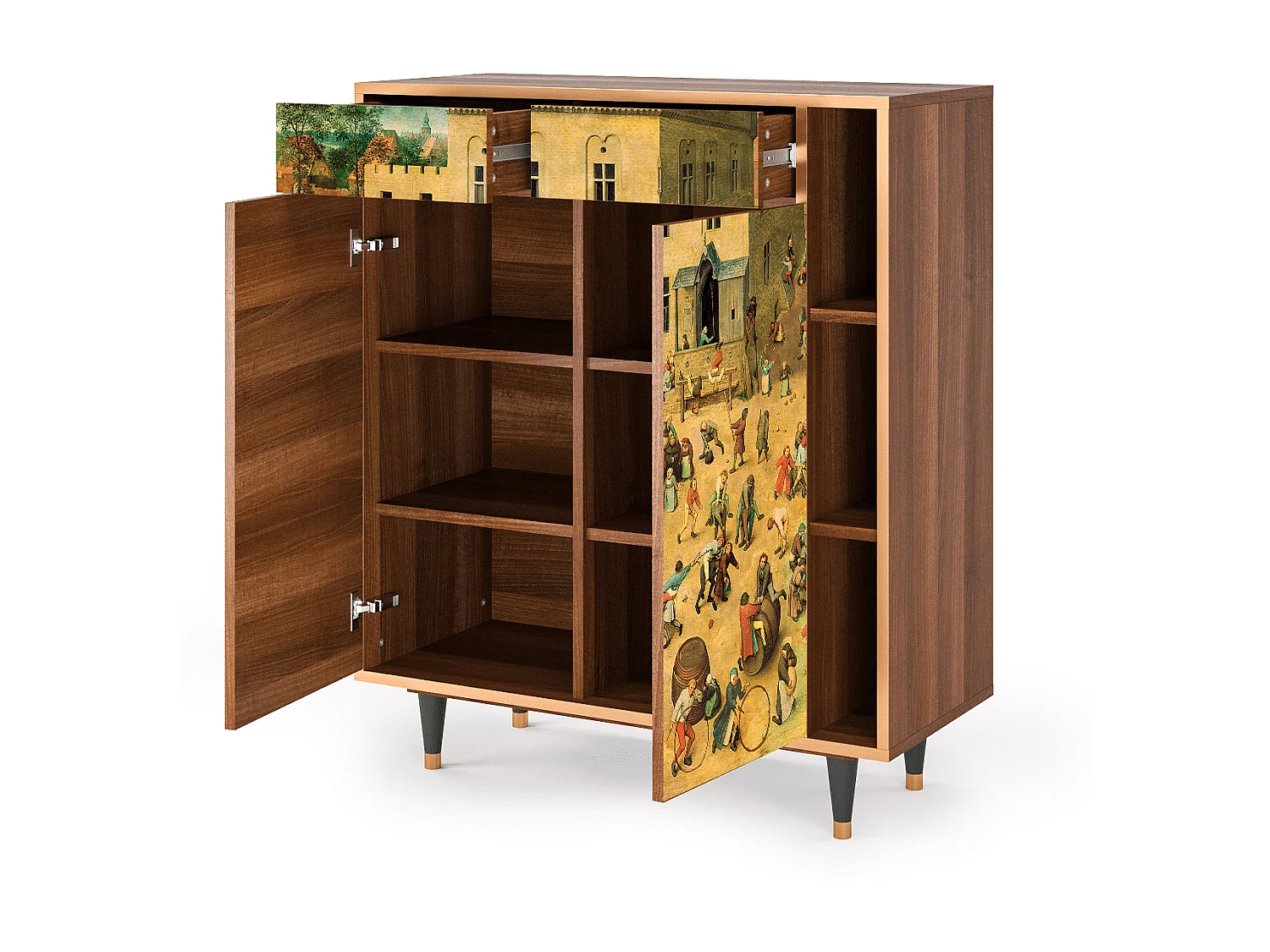 Aparador - 96х110х41 cm - BS6 - Children Games, Nogueira