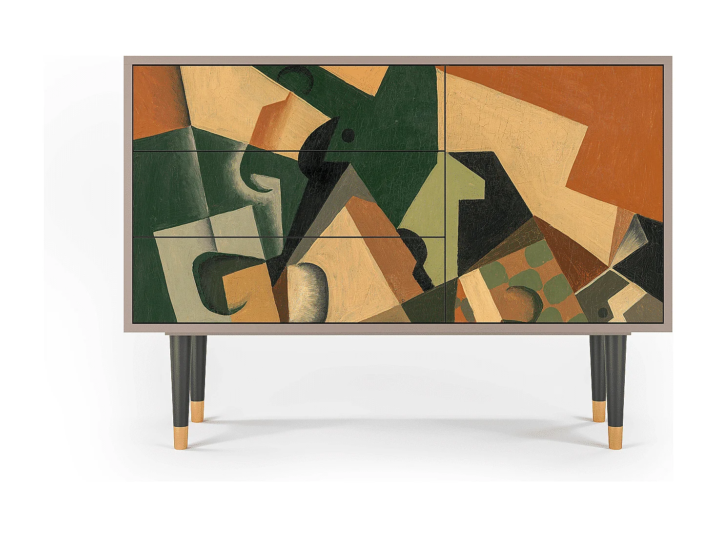 Buffet - 115х84х41 cm - S3 - Glass and Checkerboard, Latte