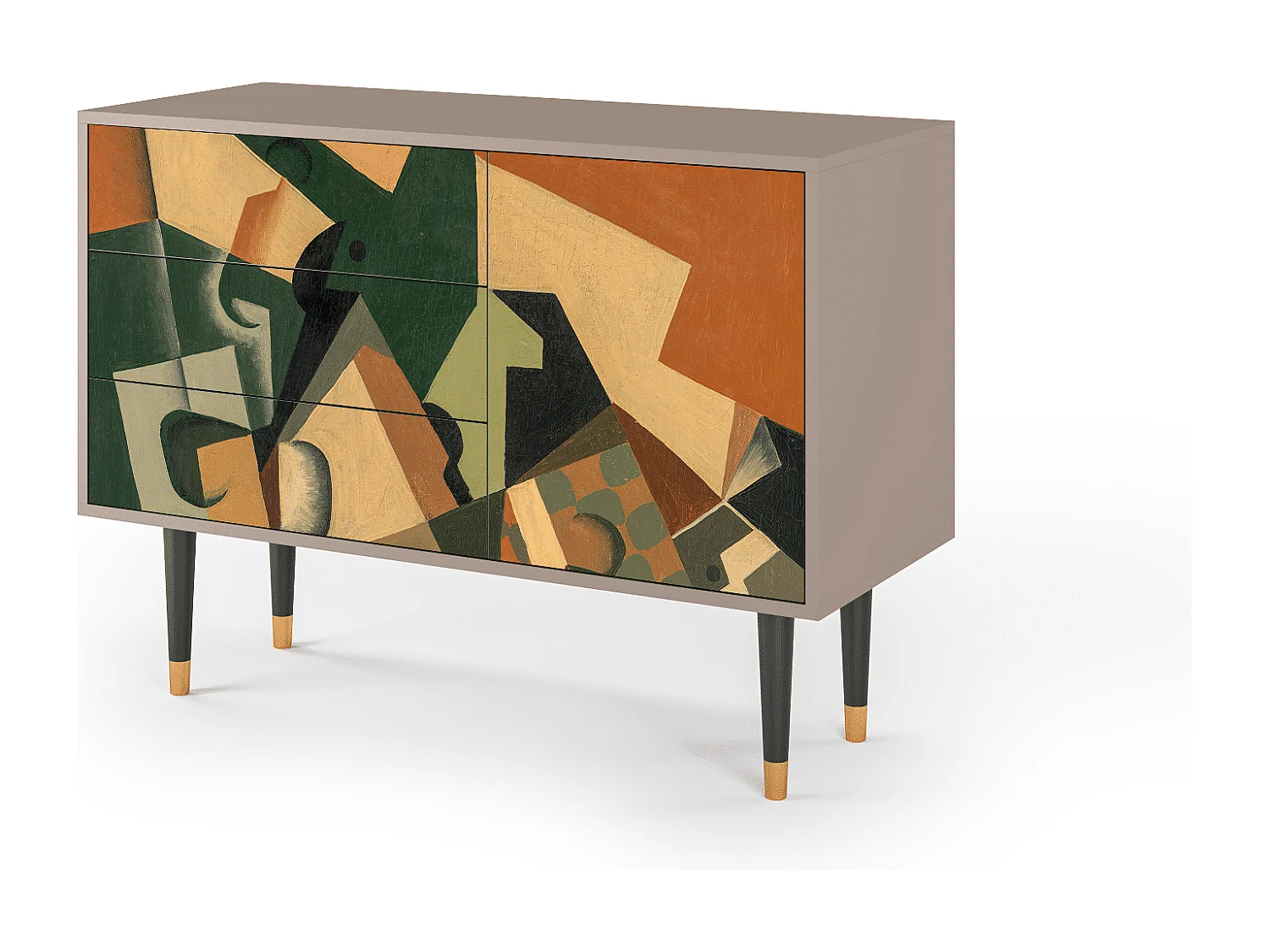 Buffet - 115х84х41 cm - S3 - Glass and Checkerboard, Latte